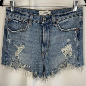 Abercrombie & Fitch High Rise Mom Short Denim Jean Shorts - 28 / 6